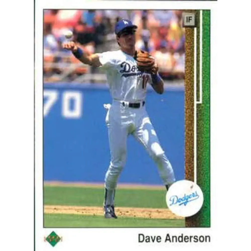 1989 Upper Deck #89 Dave Anderson NM-MT Los Angeles Dodgers Baseball Card Image 1