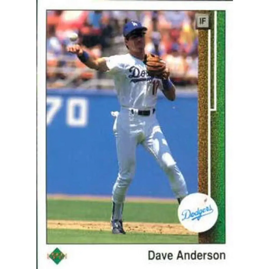 1989 Upper Deck #89 Dave Anderson NM-MT Los Angeles Dodgers Baseball Card Image 1
