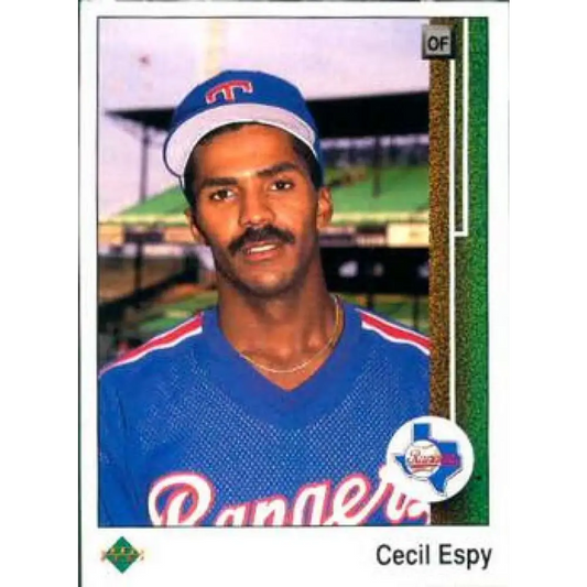 1989 Upper Deck #92 Cecil Espy NM-MT Texas Rangers Baseball Card Image 1