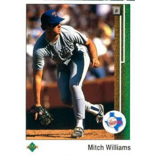 1989 Upper Deck #95 Mitch Williams NM-MT Texas Rangers Baseball Card Image 1