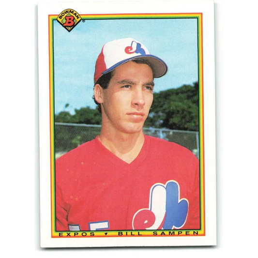 1990 Bowman #104 Bill Sampen NM-MT RC Rookie Montreal Expos Baseball Card  Image 1