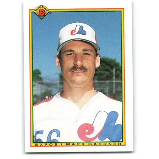 1990 Bowman #106 Mark Gardner NM-MT RC Rookie Montreal Expos Baseball Card  Image 1