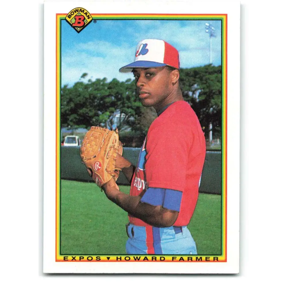 1990 Bowman #107 Howard Farmer NM-MT RC Rookie Montreal Expos Baseball Card  Image 1