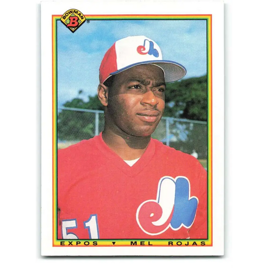 1990 Bowman #108 Mel Rojas NM-MT RC Rookie Montreal Expos Baseball Card  Image 1