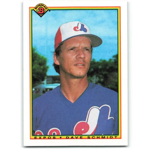 1990 Bowman #110 Dave Schmidt NM-MT Montreal Expos Baseball Card  Image 1