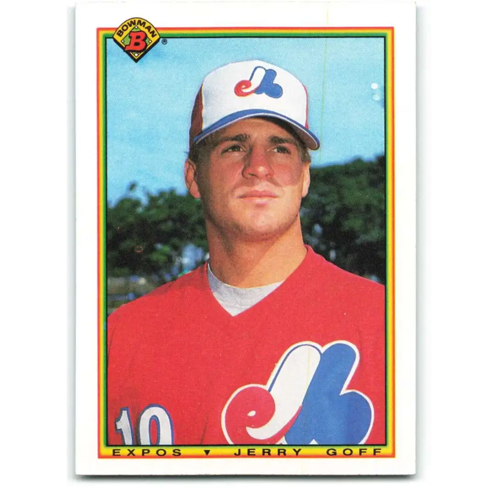1990 Bowman #112 Jerry Goff NM-MT RC Rookie Montreal Expos Baseball Card  Image 1