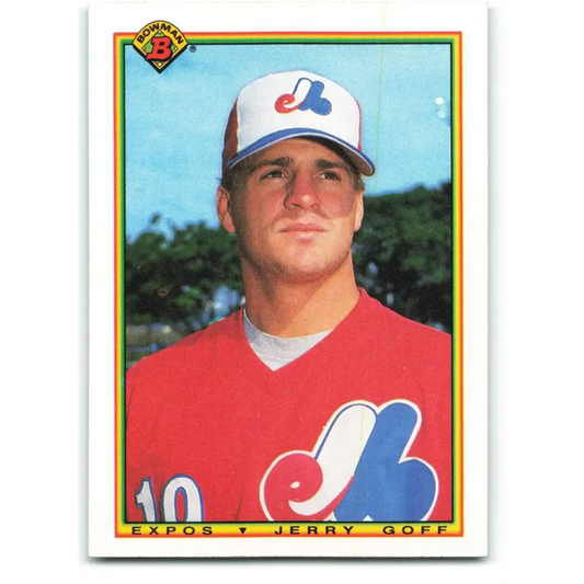 1990 Bowman #112 Jerry Goff NM-MT RC Rookie Montreal Expos Baseball Card  Image 1