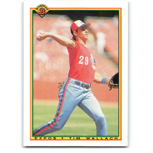 1990 Bowman #114 Tim Wallach NM-MT Montreal Expos Baseball Card  Image 1
