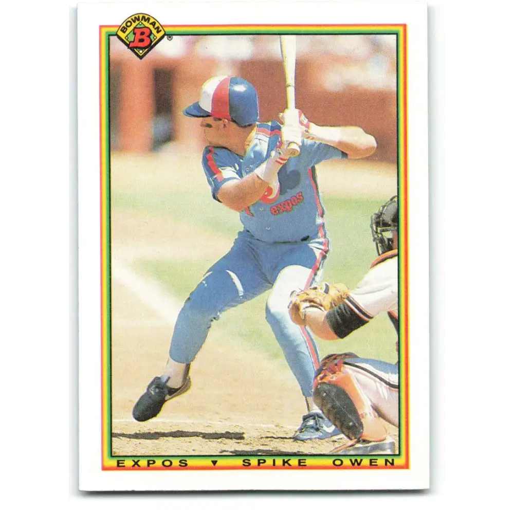 1990 Bowman #116 Spike Owen NM-MT Montreal Expos Baseball Card  Image 1