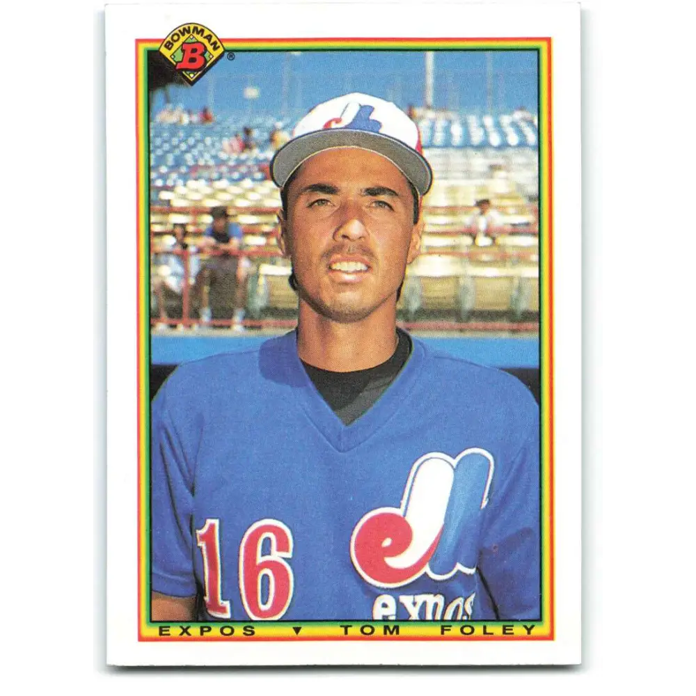 1990 Bowman #120 Tom Foley NM-MT Montreal Expos Baseball Card  Image 1