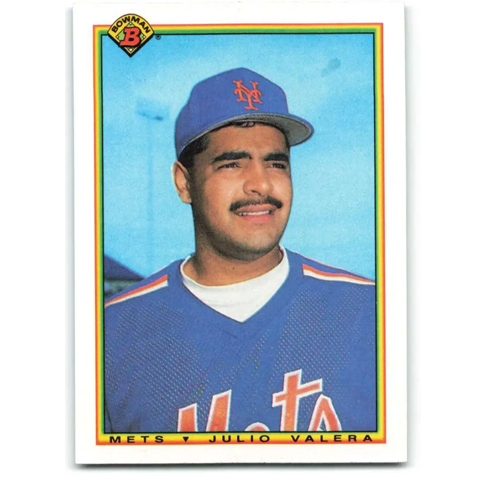 1990 Bowman #123 Julio Valera NM-MT RC Rookie New York Mets Baseball Card  Image 1