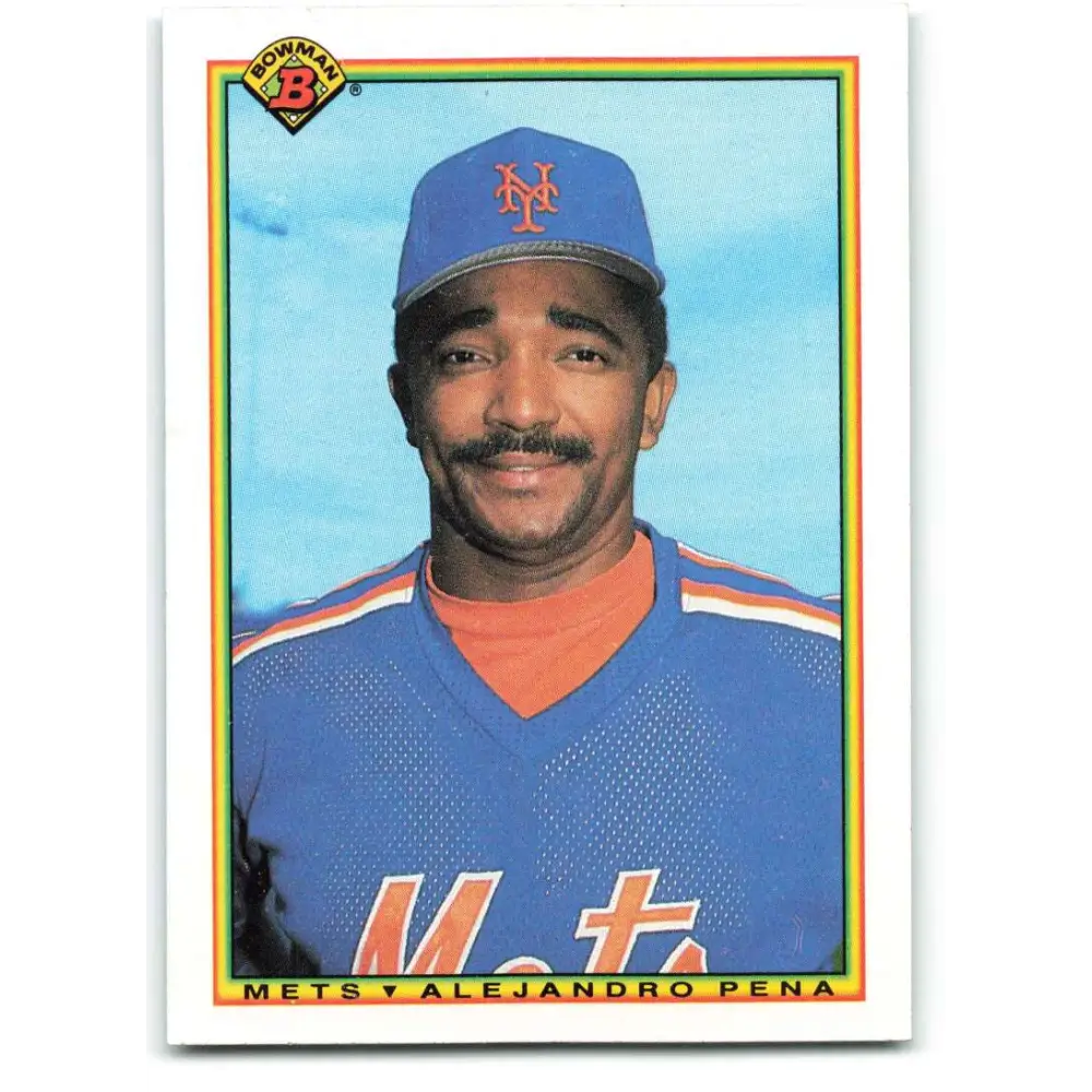 1990 Bowman #124 Alejandro Pena NM-MT New York Mets Baseball Card  Image 1