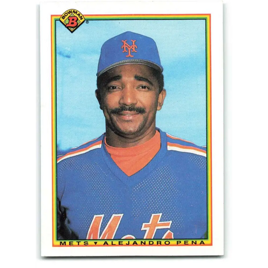 1990 Bowman #124 Alejandro Pena NM-MT New York Mets Baseball Card  Image 1