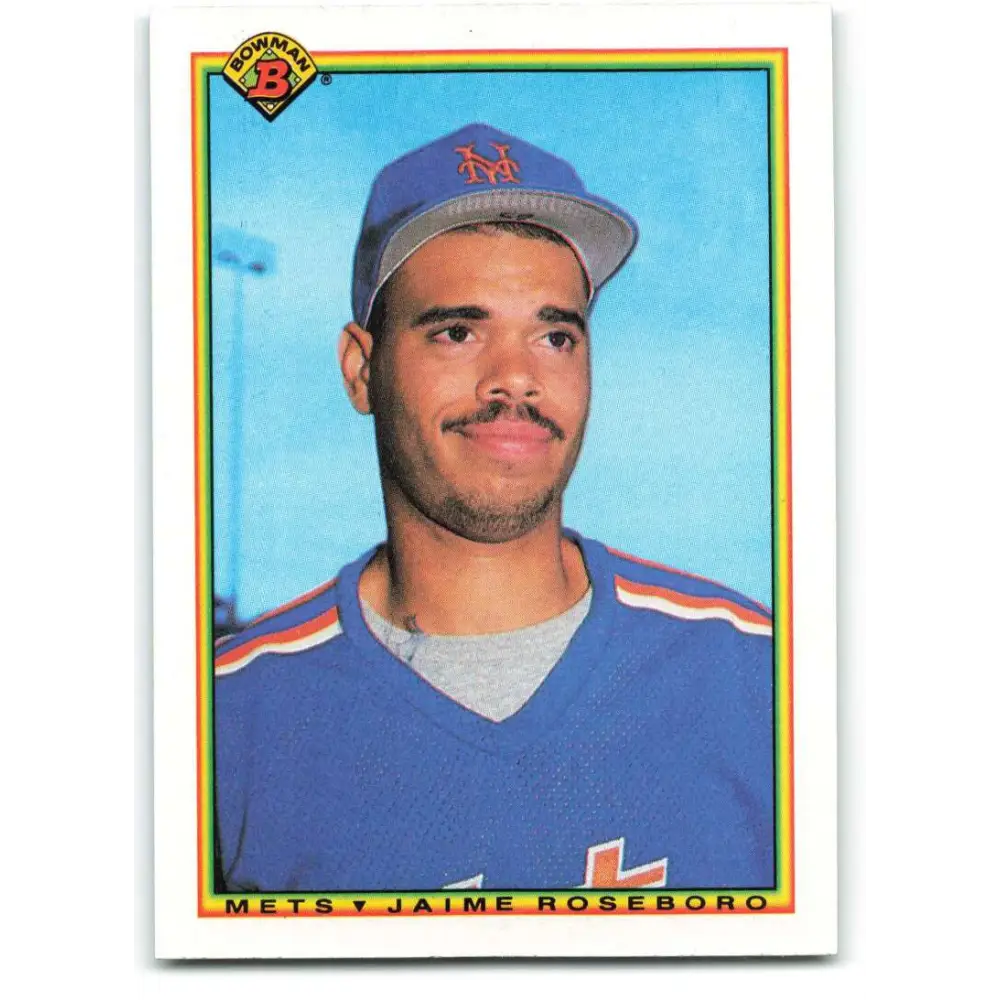 1990 Bowman #134 Jaime Roseboro NM-MT RC Rookie New York Mets Baseball Card  Image 1