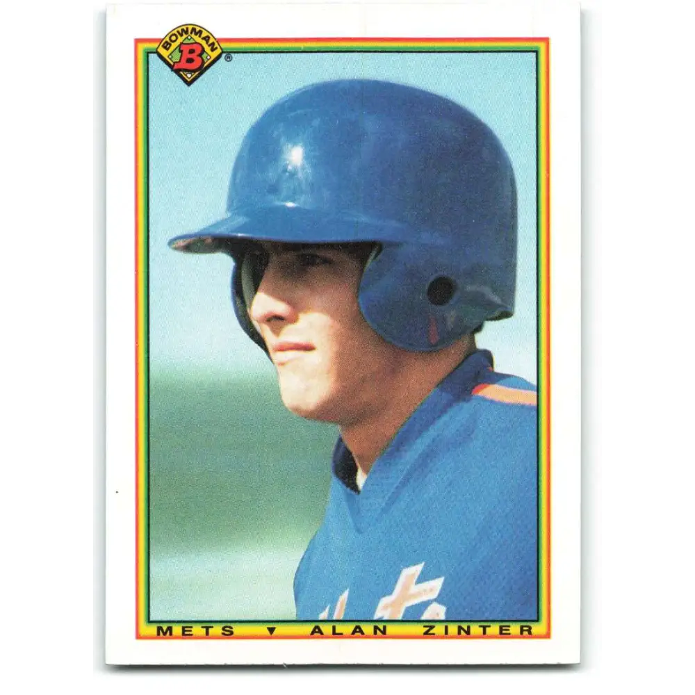 1990 Bowman #135 Alan Zinter NM-MT RC Rookie New York Mets Baseball Card  Image 1