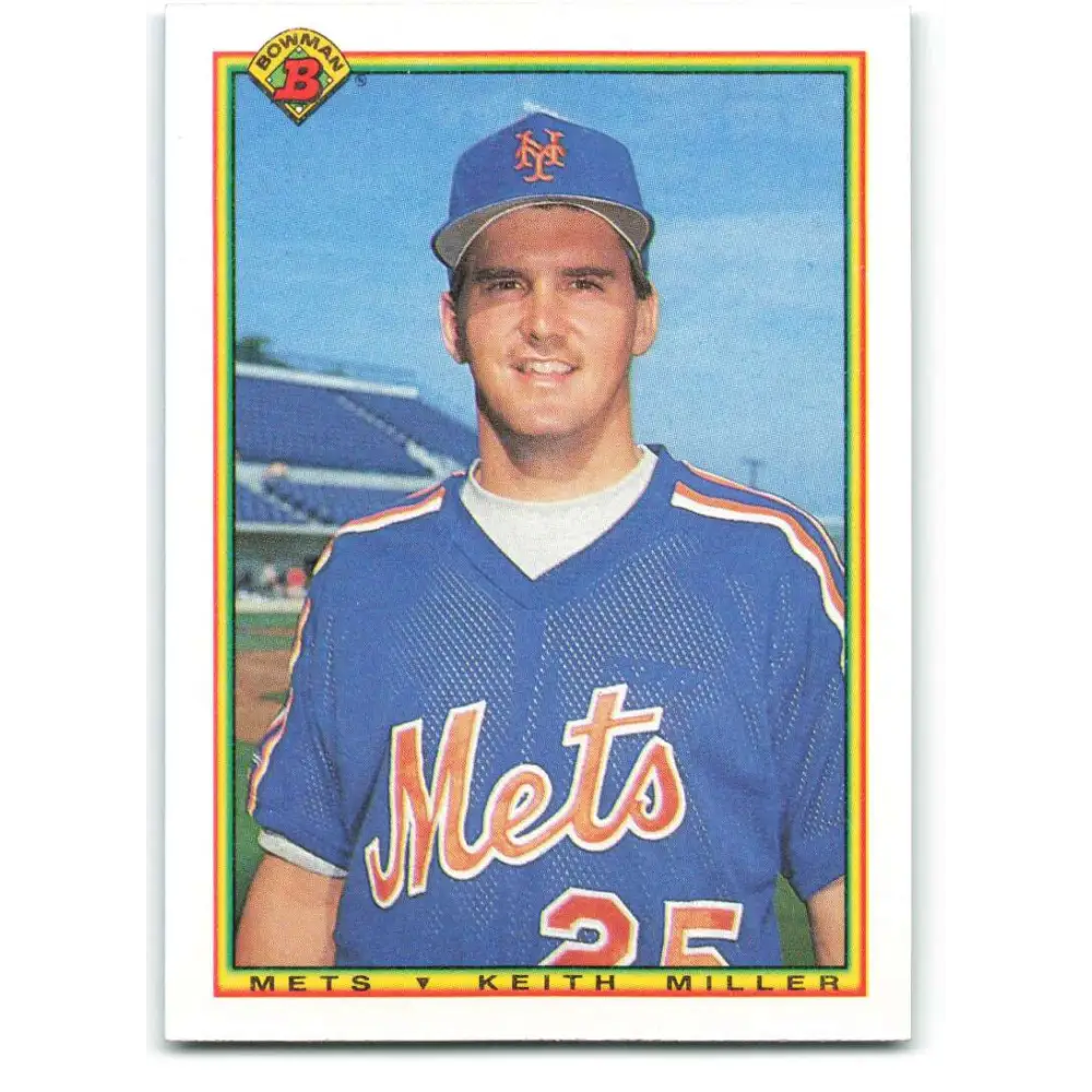1990 Bowman #136 Keith Miller NM-MT New York Mets Baseball Card  Image 1