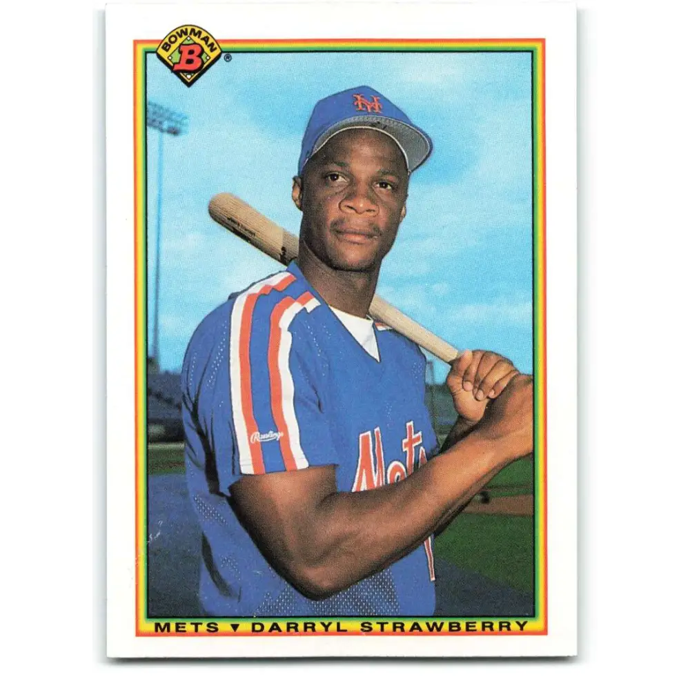 1990 Bowman #141 Darryl Strawberry NM-MT New York Mets Baseball Card  Image 1