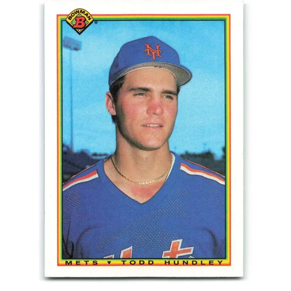 1990 Bowman #142 Todd Hundley NM-MT RC Rookie New York Mets Baseball Card  Image 1