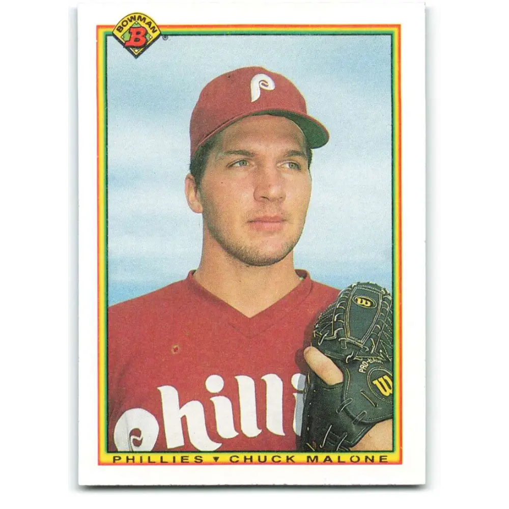 1990 Bowman #144 Chuck Malone NM-MT RC Rookie Philadelphia Phillies Baseball Card  Image 1