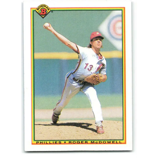 1990 Bowman #146 Roger McDowell NM-MT Philadelphia Phillies Baseball Card  Image 1