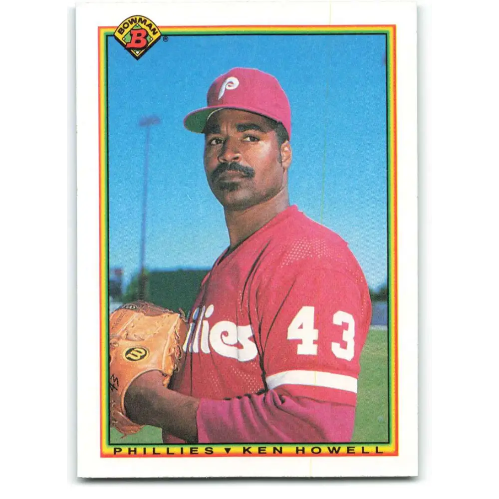 1990 Bowman #147 Ken Howell NM-MT Philadelphia Phillies Baseball Card  Image 1