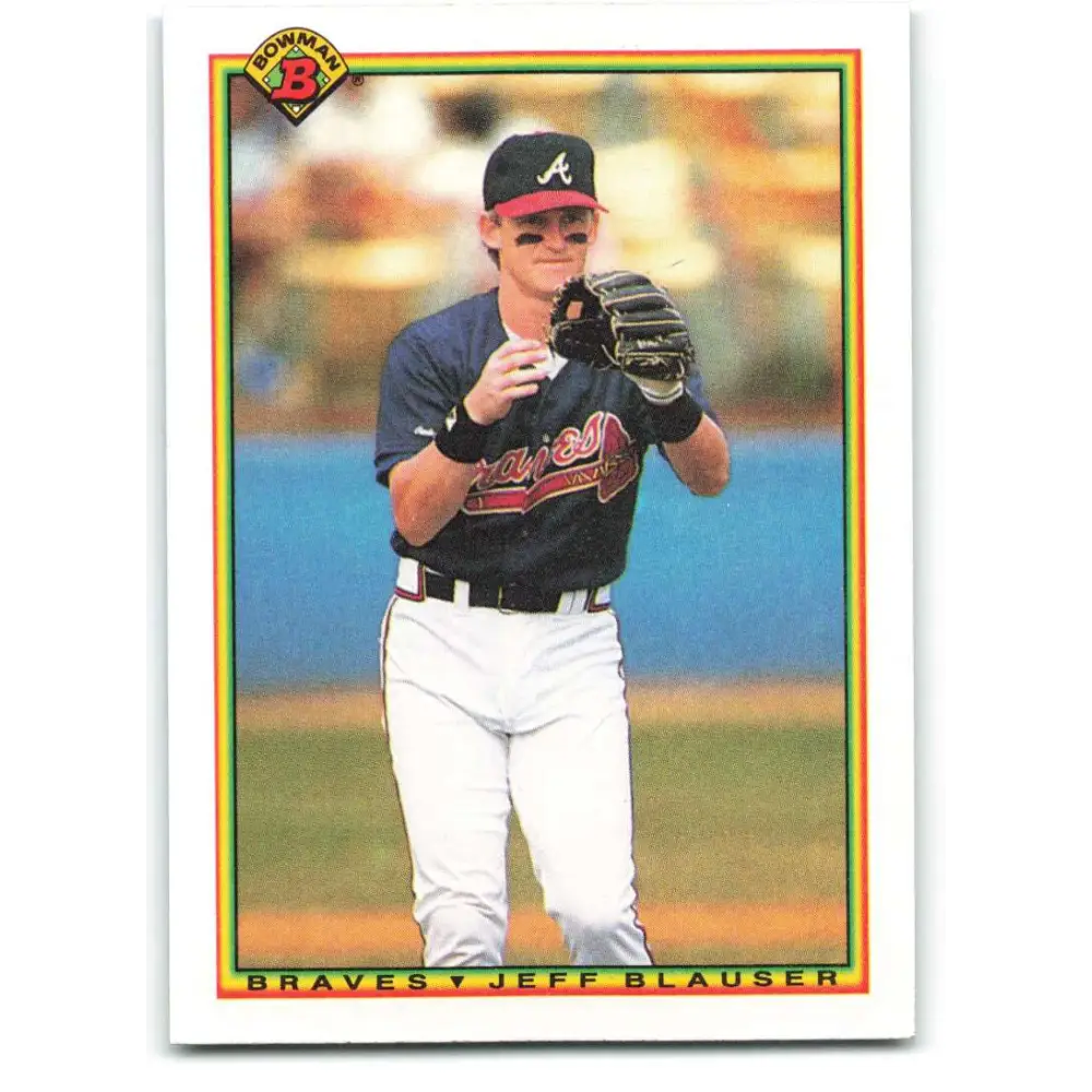 1990 Bowman #15 Jeff Blauser NM-MT Atlanta Braves Baseball Card  Image 1