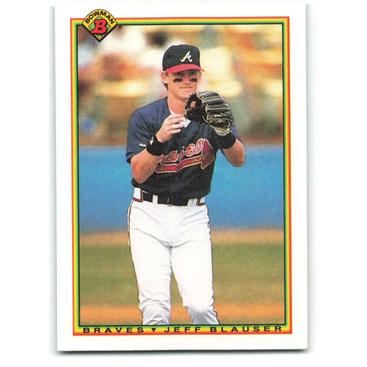 1990 Bowman #15 Jeff Blauser NM-MT Atlanta Braves Baseball Card  Image 1
