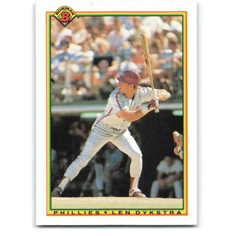 1990 Bowman #152 Lenny Dykstra NM-MT Philadelphia Phillies Baseball Card  Image 1