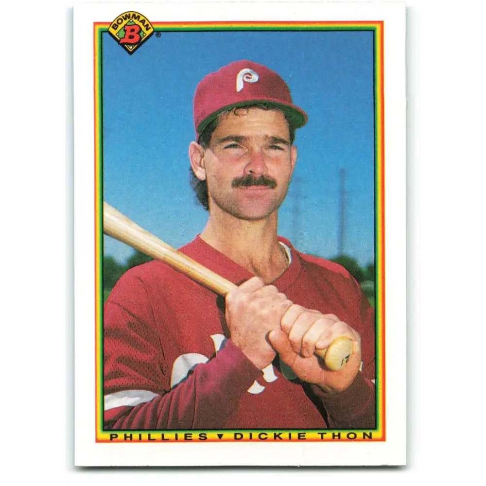 1990 Bowman #155 Dickie Thon NM-MT Philadelphia Phillies Baseball Card  Image 1