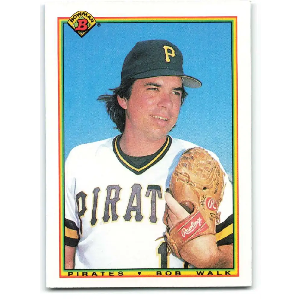 1990 Bowman #163 Bob Walk NM-MT Pittsburgh Pirates Baseball Card  Image 1