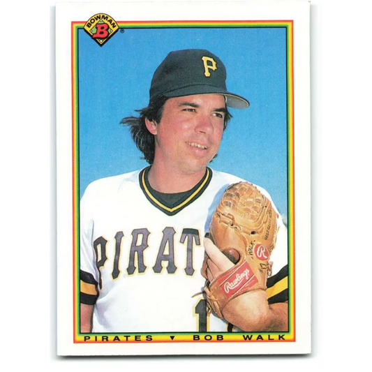 1990 Bowman #163 Bob Walk NM-MT Pittsburgh Pirates Baseball Card  Image 1