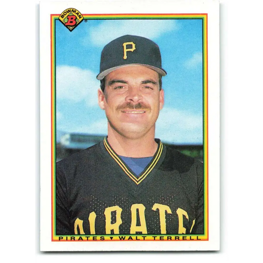 1990 Bowman #165 Walt Terrell NM-MT Pittsburgh Pirates Baseball Card  Image 1