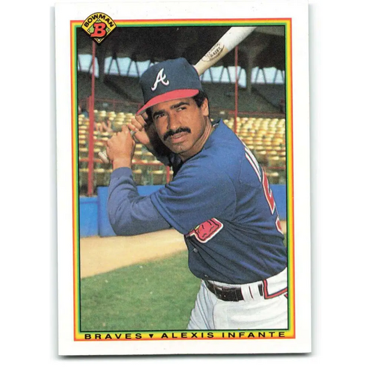 1990 Bowman #17 Alexis Infante NM-MT Atlanta Braves Baseball Card  Image 1