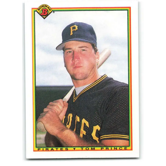 1990 Bowman #176 Tom Prince NM-MT Pittsburgh Pirates Baseball Card  Image 1