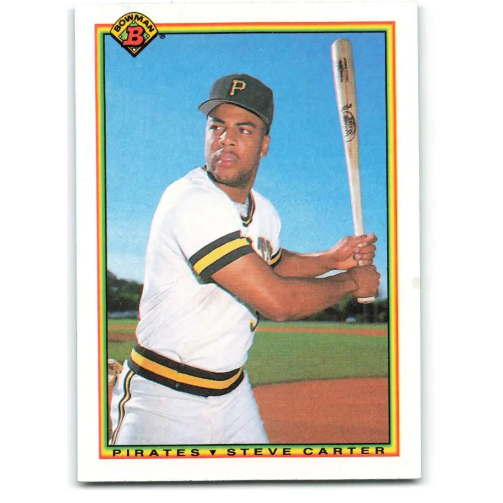 1990 Bowman #179 Steve Carter NM-MT Pittsburgh Pirates Baseball Card  Image 1