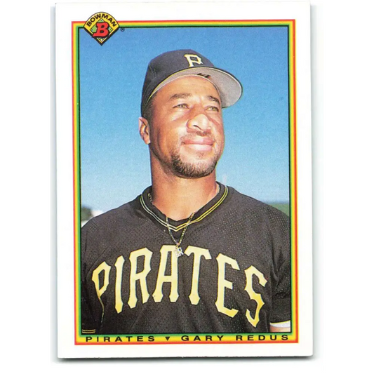 1990 Bowman #180 Gary Redus NM-MT Pittsburgh Pirates Baseball Card  Image 1