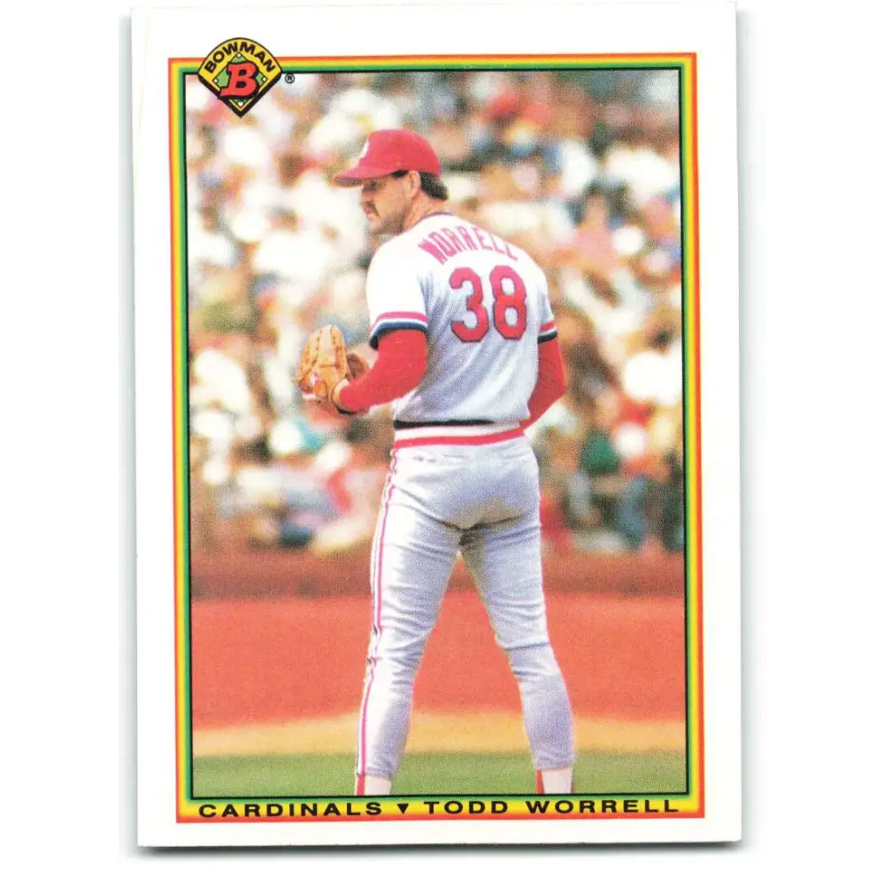 1990 Bowman #185 Todd Worrell NM-MT St. Louis Cardinals Baseball Card  Image 1