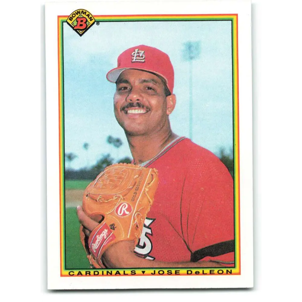 1990 Bowman #186 Jose DeLeon NM-MT St. Louis Cardinals Baseball Card  Image 1