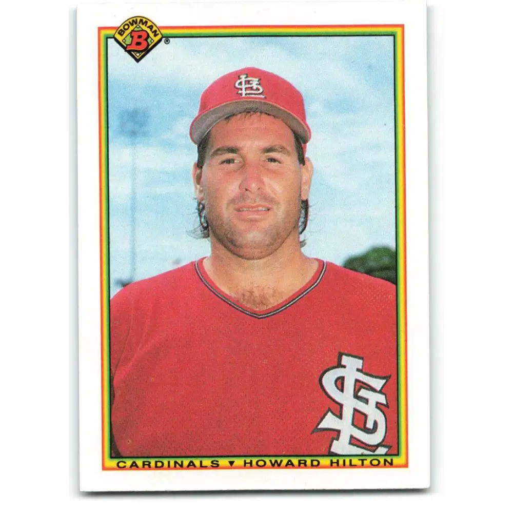 1990 Bowman #189 Howard Hilton NM-MT RC Rookie St. Louis Cardinals Baseball Card  Image 1