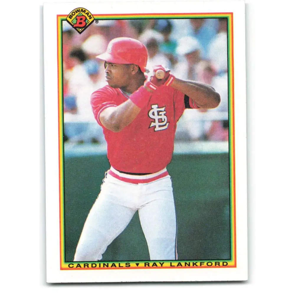 1990 Bowman #192 Ray Lankford NM-MT RC Rookie St. Louis Cardinals Baseball Card  Image 1