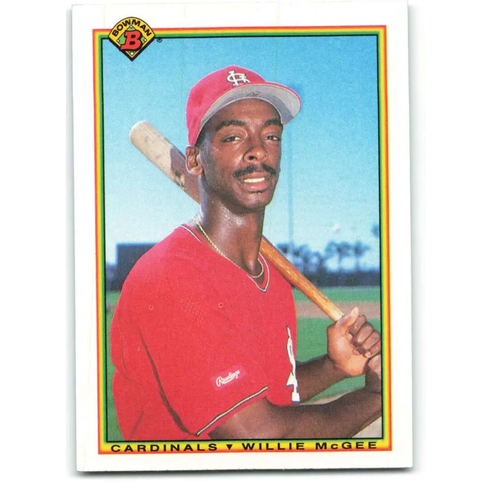 1990 Bowman #194 Willie McGee NM-MT St. Louis Cardinals Baseball Card  Image 1