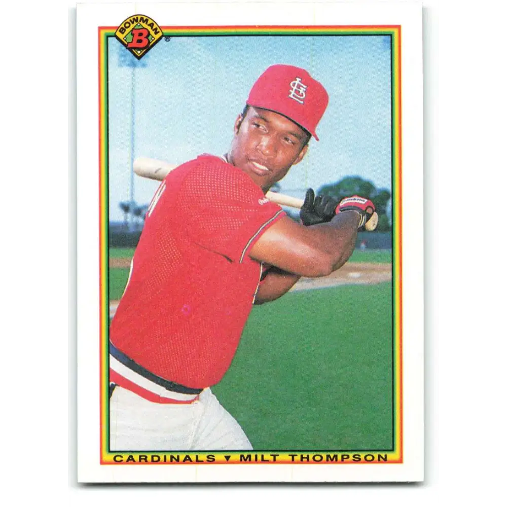 1990 Bowman #196 Milt Thompson NM-MT St. Louis Cardinals Baseball Card  Image 1
