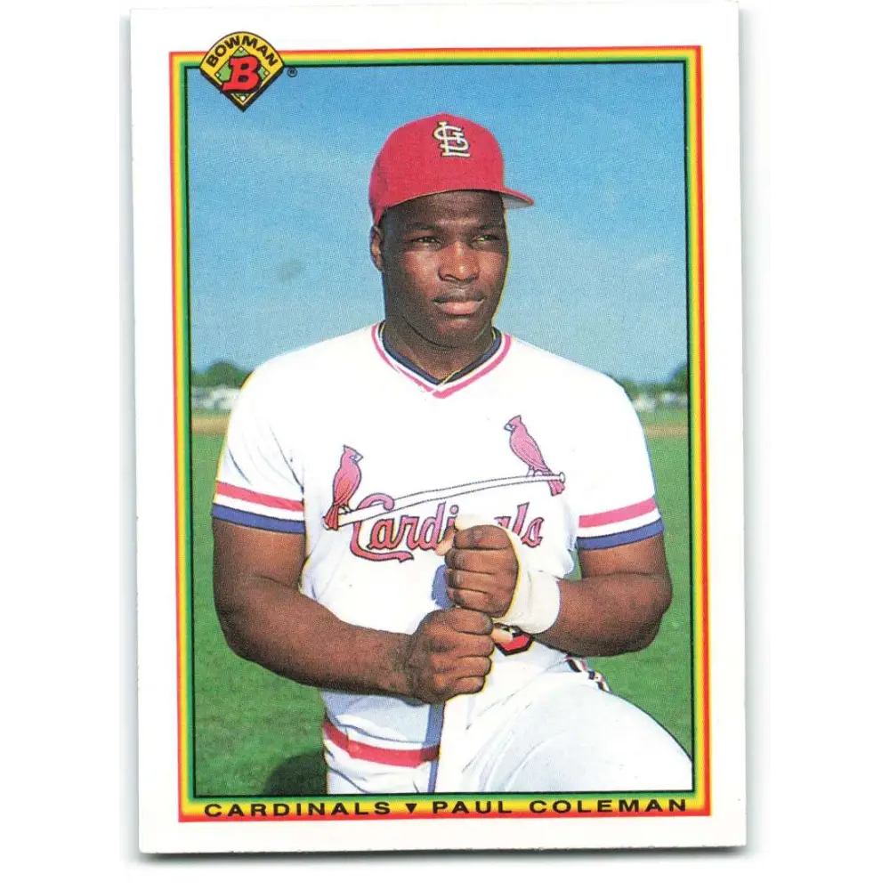 1990 Bowman #199 Paul Coleman NM-MT RC Rookie St. Louis Cardinals Baseball Card  Image 1