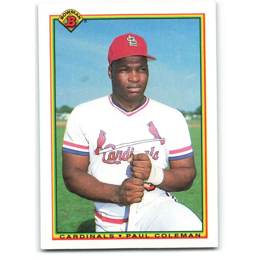 1990 Bowman #199 Paul Coleman NM-MT RC Rookie St. Louis Cardinals Baseball Card  Image 1