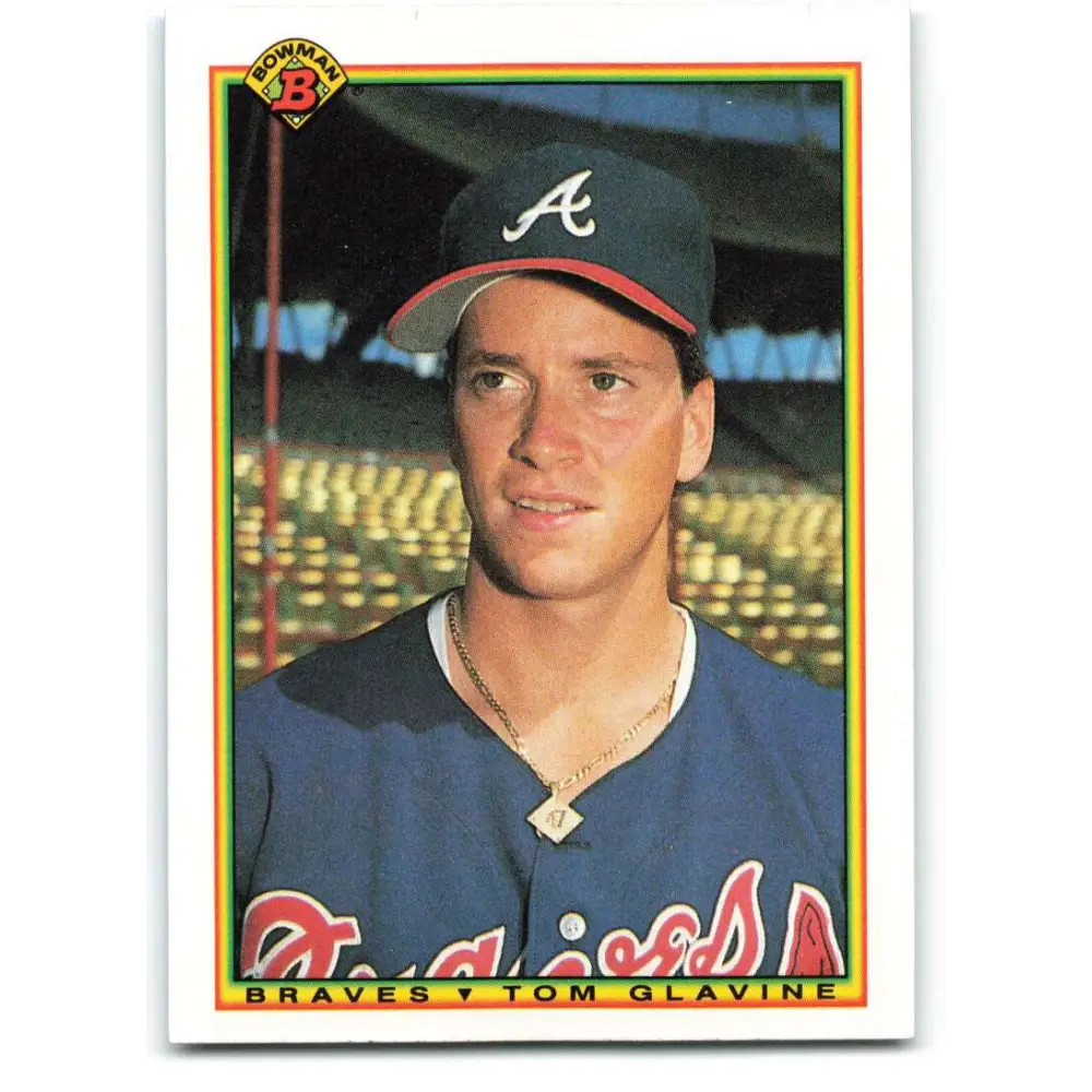 1990 Bowman #2 Tom Glavine NM-MT Atlanta Braves Baseball Card  Image 1