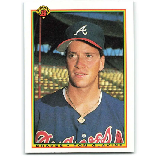 1990 Bowman #2 Tom Glavine NM-MT Atlanta Braves Baseball Card  Image 1
