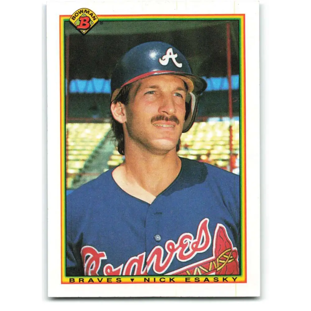 1990 Bowman #20 Nick Esasky NM-MT Atlanta Braves Baseball Card  Image 1