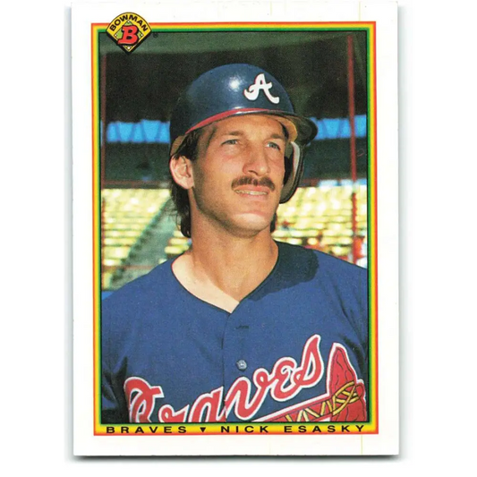 1990 Bowman #20 Nick Esasky NM-MT Atlanta Braves Baseball Card  Image 1