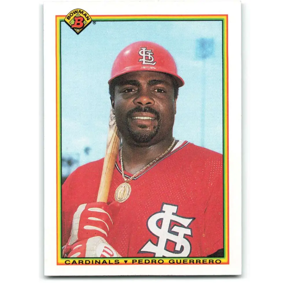 1990 Bowman #201 Pedro Guerrero NM-MT St. Louis Cardinals Baseball Card  Image 1