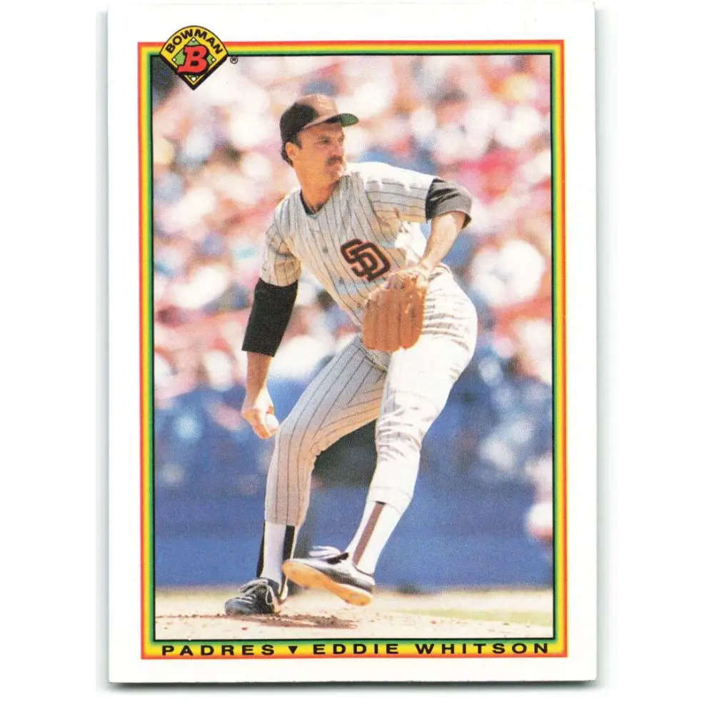 1990 Bowman #204 Ed Whitson NM-MT San Diego Padres Baseball Card  Image 1
